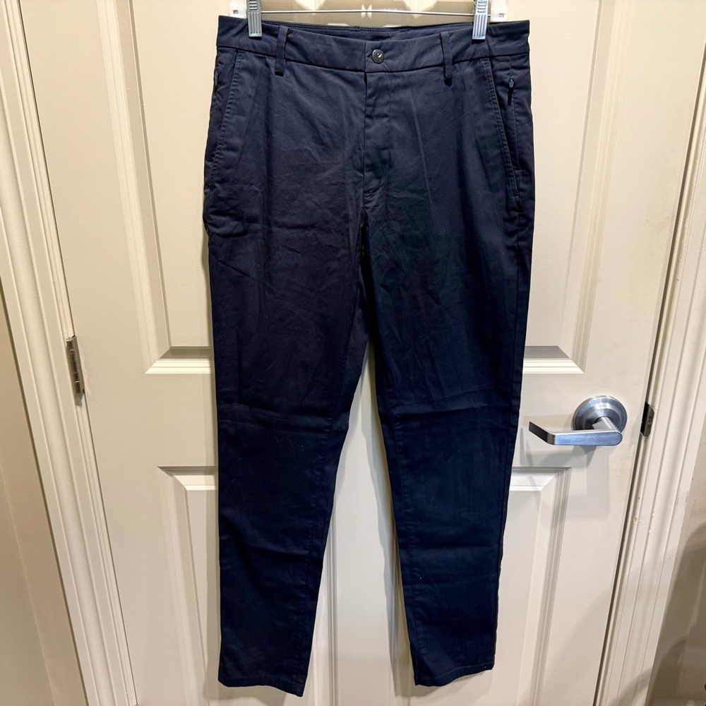 Birddogs Boom Navy Blue Pants Cotton Nylon Liner Stretch Comfort Mens Size 32x34